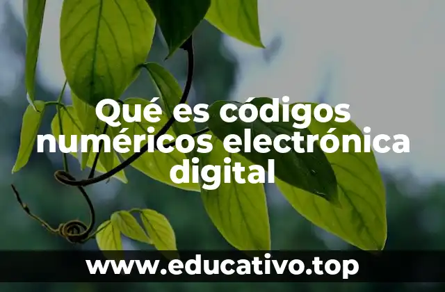 Qué es códigos numéricos electrónica digital