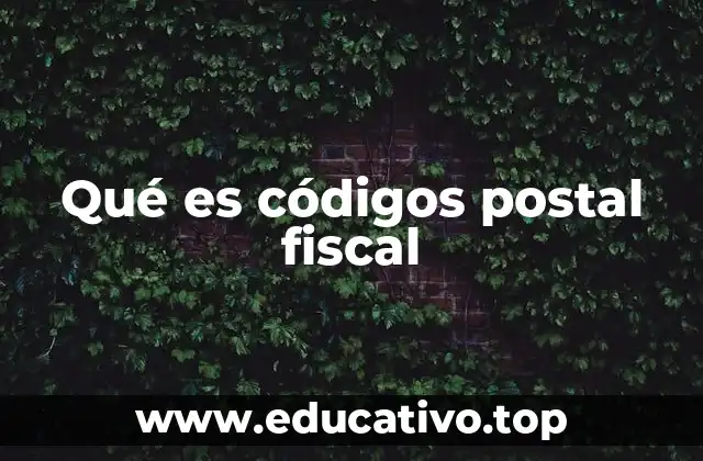 Qué es códigos postal fiscal
