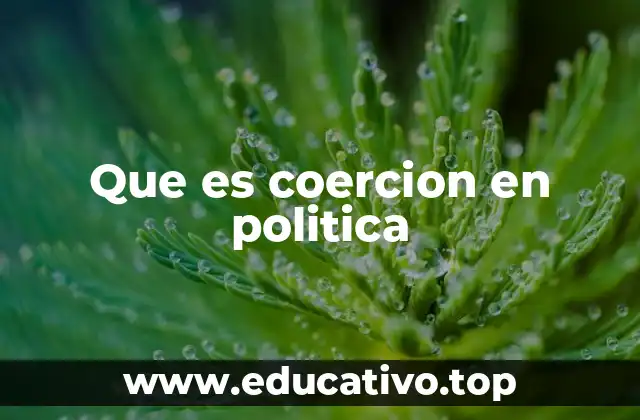 Que es coercion en politica
