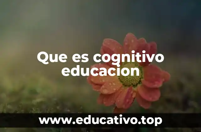 Que es cognitivo educacion