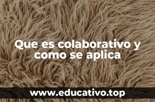 Que es colaborativo y como se aplica
