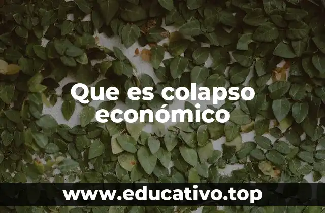 Que es colapso económico