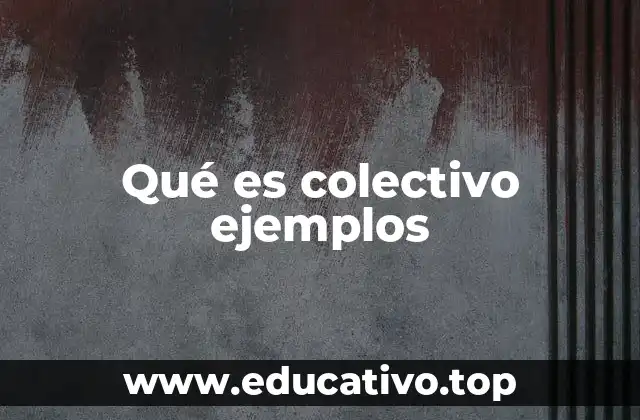 Qué es colectivo ejemplos