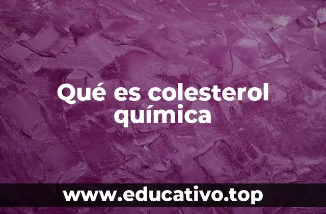 Qué es colesterol química