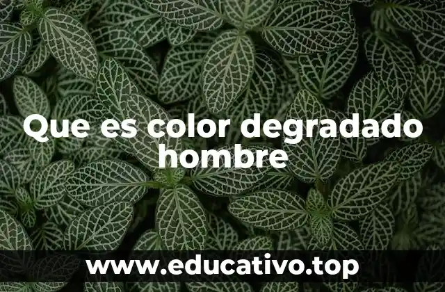 Que es color degradado hombre
