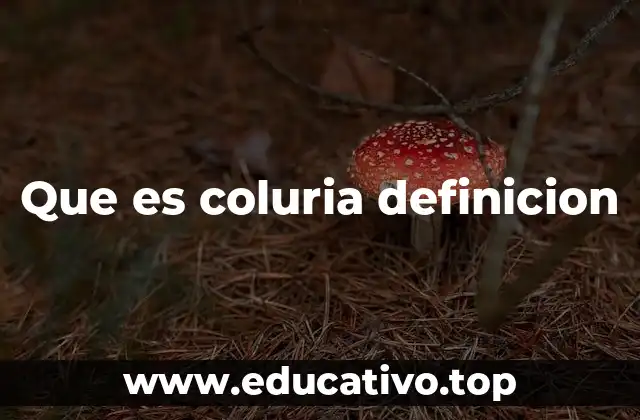 Que es coluria definicion