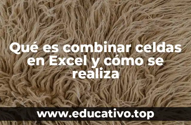 Qué es combinar celdas en Excel y cómo se realiza