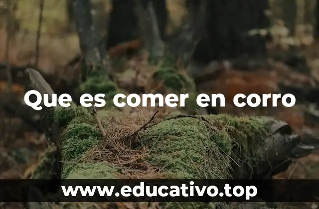 Que es comer en corro