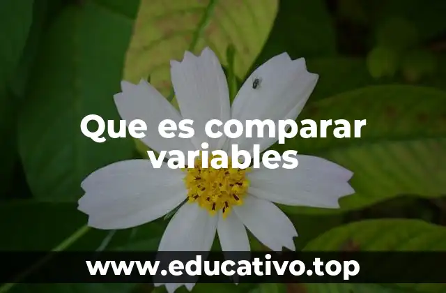 Que es comparar variables