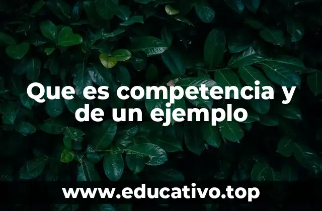 Que es competencia y de un ejemplo