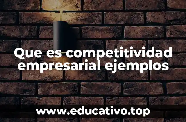 Que es competitividad empresarial ejemplos