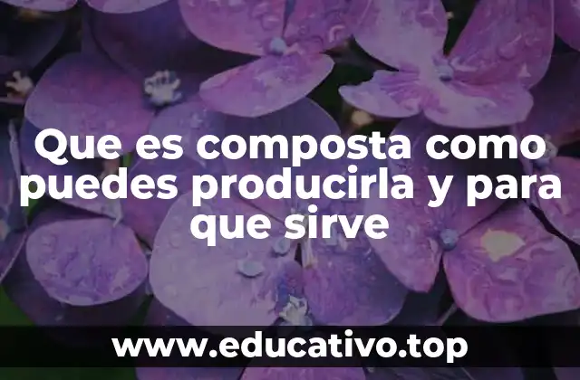 Que es composta como puedes producirla y para que sirve