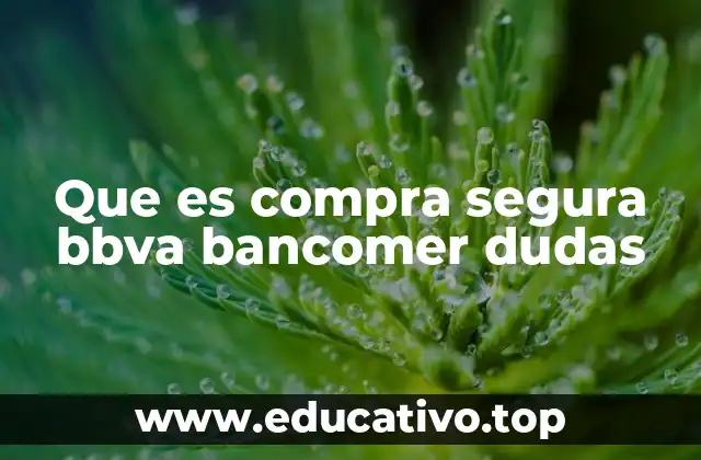 Que es compra segura bbva bancomer dudas