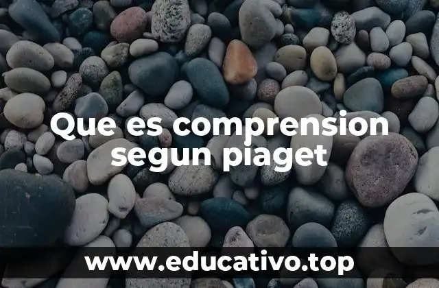 El desarrollo de la comprensión en el niño