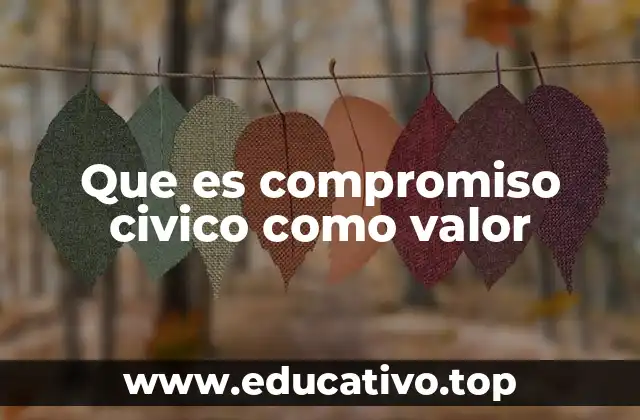 Que es compromiso civico como valor