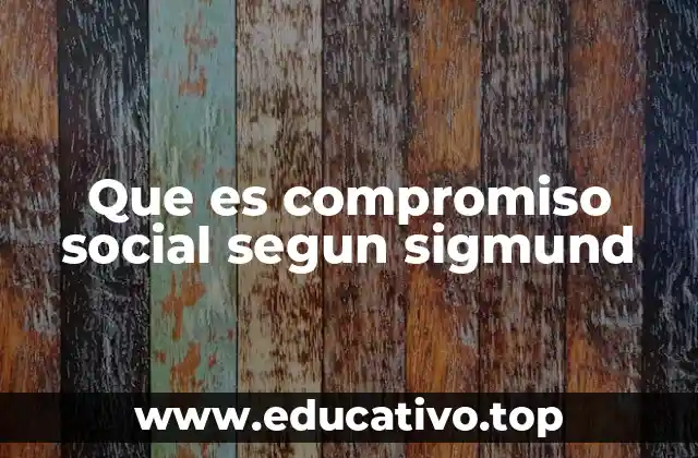Que es compromiso social segun sigmund