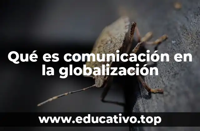 Qué es comunicación en la globalización