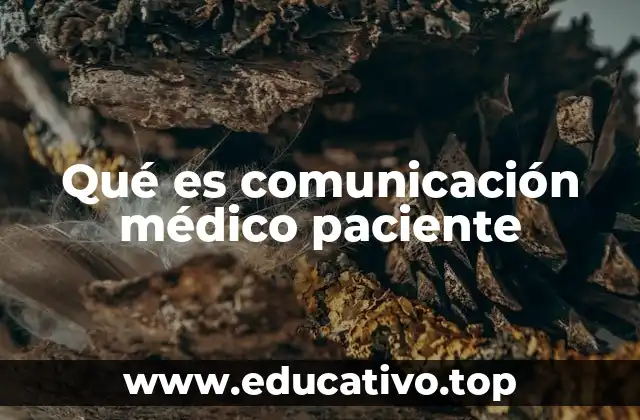Qué es comunicación médico paciente