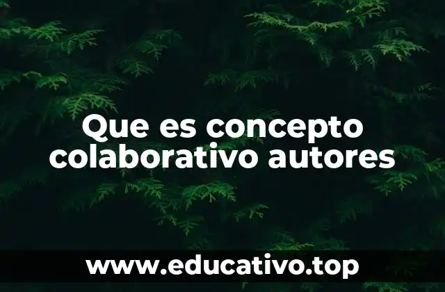Que es concepto colaborativo autores