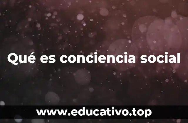 Qué es conciencia social
