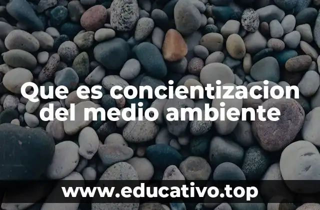 Que es concientizacion del medio ambiente