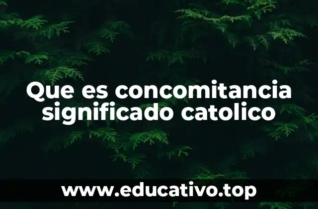 Que es concomitancia significado catolico