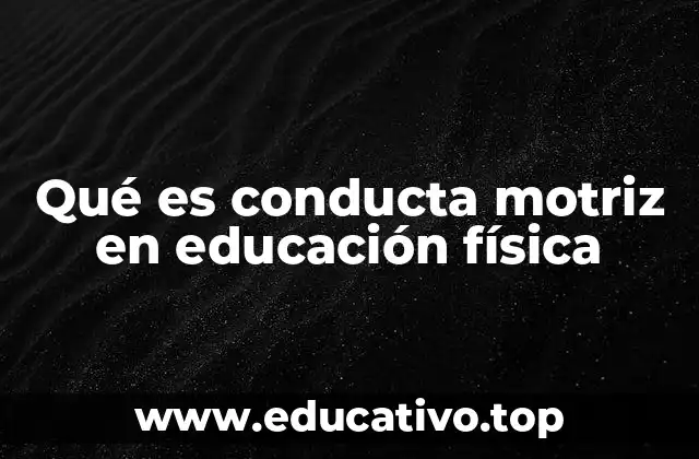 Qué es conducta motriz en educación física
