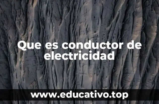 Que es conductor de electricidad