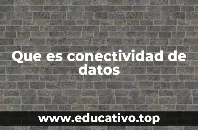 Que es conectividad de datos