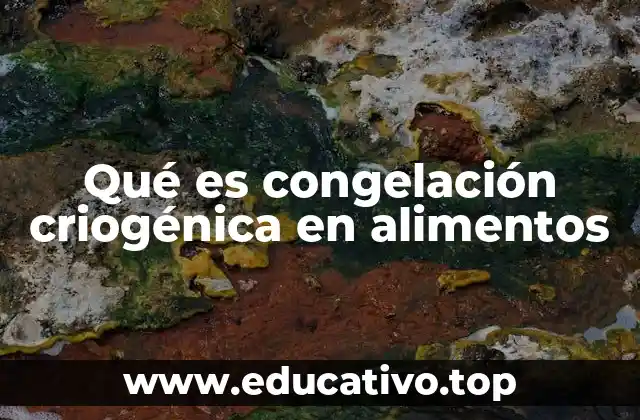 Qué es congelación criogénica en alimentos
