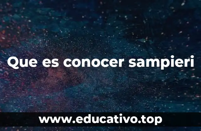 Que es conocer sampieri