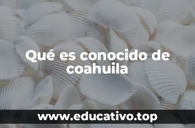 Qué es conocido de coahuila