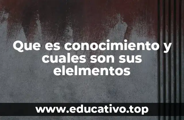 Que es conocimiento y cuales son sus elelmentos
