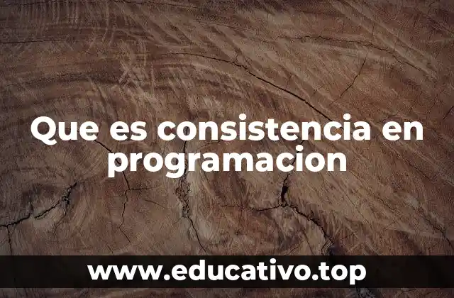 Que es consistencia en programacion