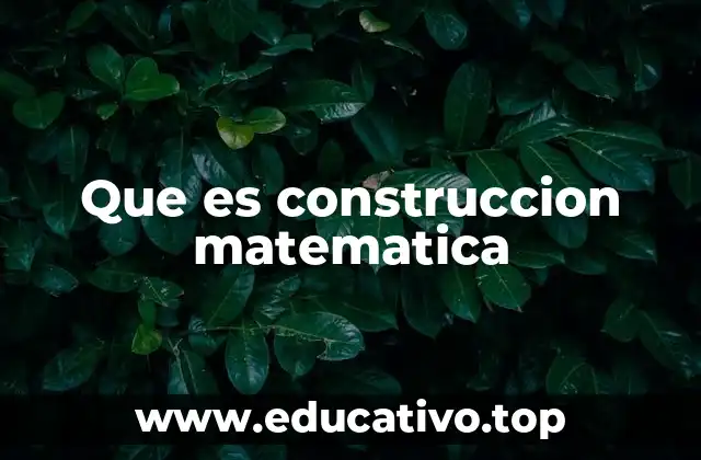 Que es construccion matematica