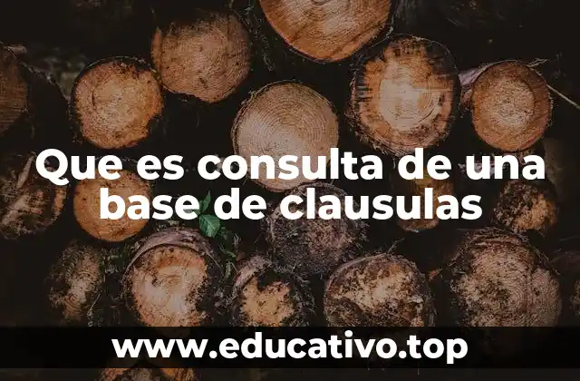 Que es consulta de una base de clausulas