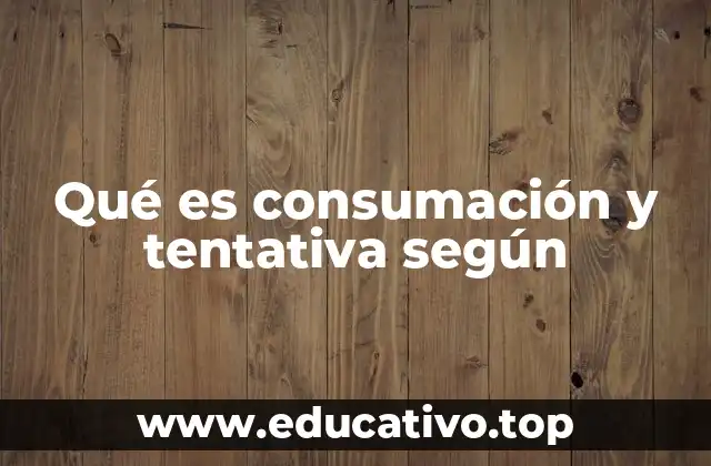 Qué es consumación y tentativa según