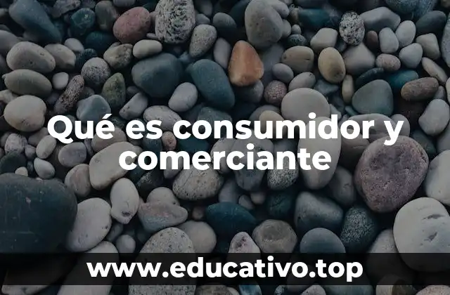 Qué es consumidor y comerciante