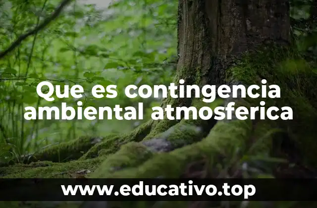 Que es contingencia ambiental atmosferica