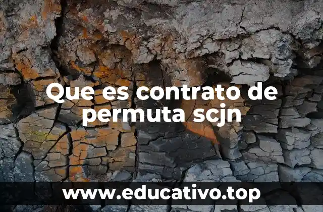 Que es contrato de permuta scjn