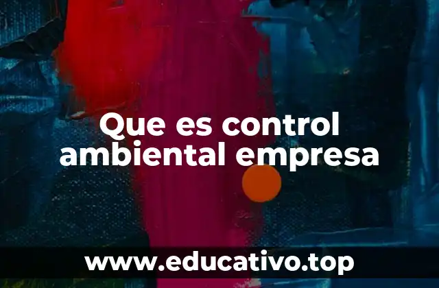 Que es control ambiental empresa