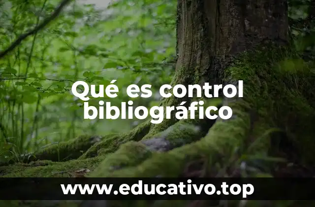 Qué es control bibliográfico