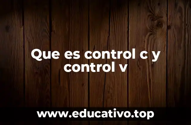 Que es control c y control v