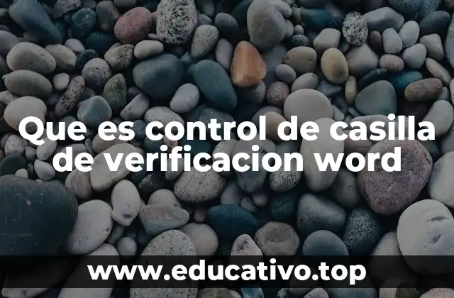 Que es control de casilla de verificacion word