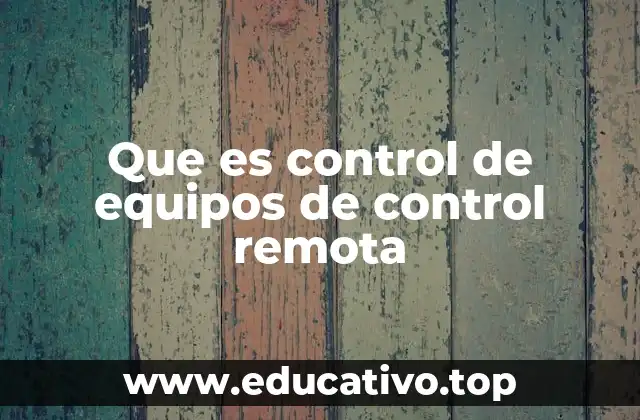 La importancia del control remoto en la industria moderna
