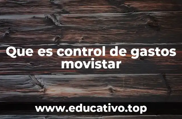 Que es control de gastos movistar