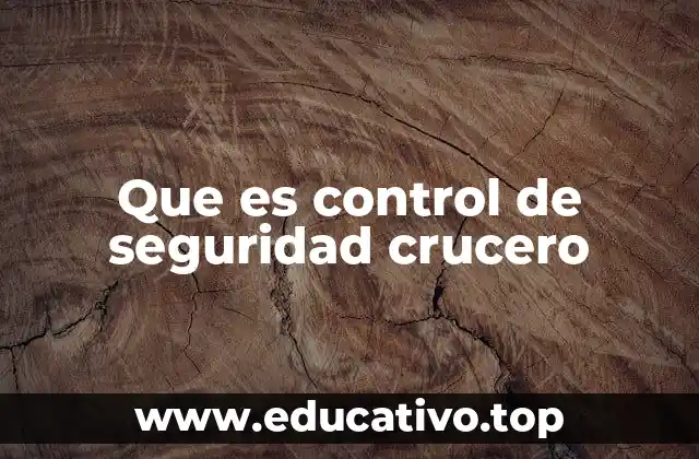 Que es control de seguridad crucero