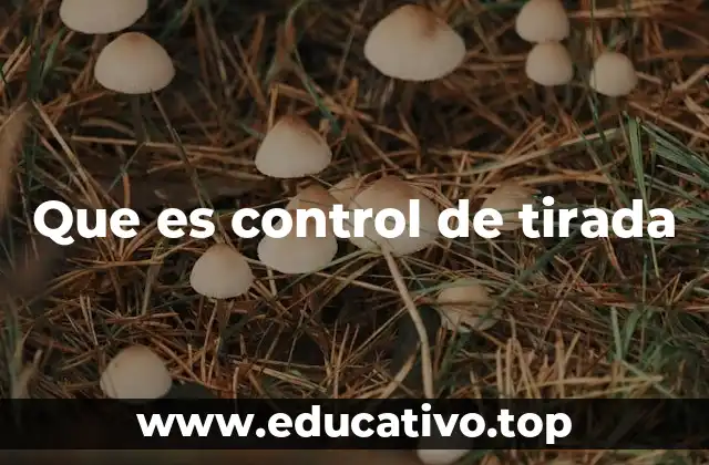 Que es control de tirada