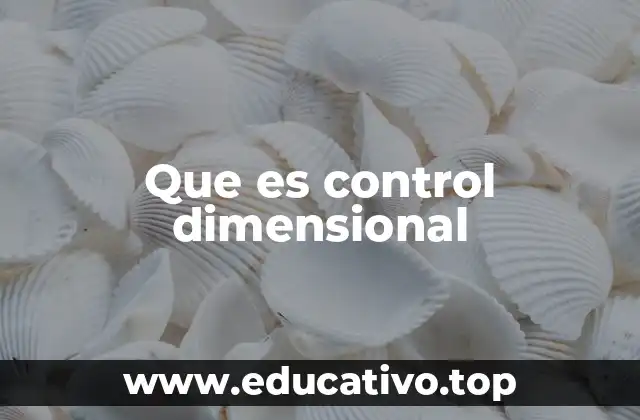 Que es control dimensional