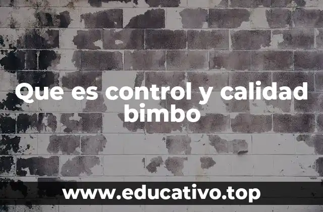 Que es control y calidad bimbo